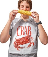 100 Pack Disposable Adult Crab Bibs, Lightweight Soft Comfortable Bibs 16″ x 20″