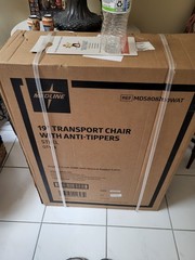Medline Steel Transport Chair 19″ Seat 8″ Wheels 300 lb. Weight Capacity 1
