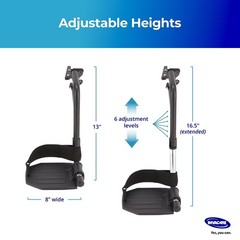 Adjustable Wheelchair Legrest, Flip-Up Aluminum Footplate, High Compatibility
