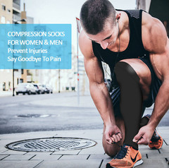 Lot Copper Compression Socks 20-30mmHg Graduated Support S-XXL Mens Womens
