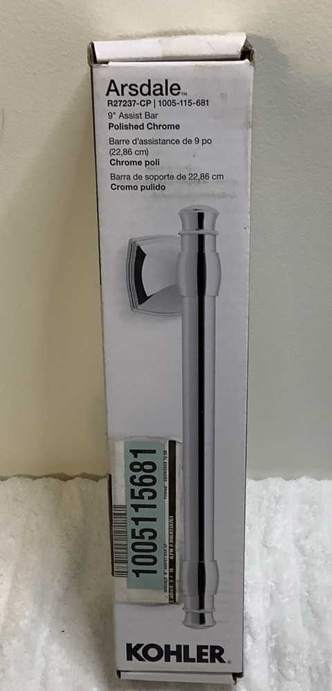 NEW Kohler Arsdale Grab Bar in POLISHED CHROME Nickel 9″ R27237-PC Bathroom