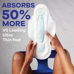 Always Maxi Pads Size 4 Overnight Absorbency Unscented with Wings, 33 Count