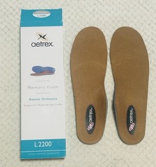 Aetrex L2220 Memory Foam Orthotic Insoles Med-High Arch Support Women Size 9