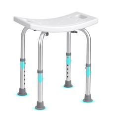 VEVOR Shower Chair Seat 350lb Bath Stool Padded Height Adjustable Bathtub Shower