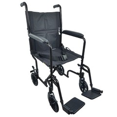 ROLL WITH ME 19″ Aluminum Transport Wheelchair