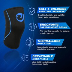 AquaFlex Pro Knee Brace, Compression Knee Sleeve for Swimming, Aquatic, Saili…