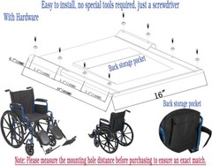Blue Streak Wheelchair Nylon Back Upholstery Replacement – 16×18 Inch, Black