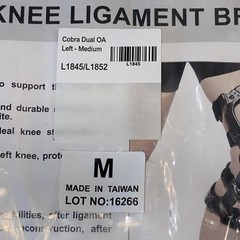 Active Knee Ligament Brace Medium Left Hinged Support ACL PCL MCL Injury