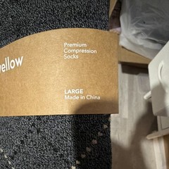 Wellow Graduated Compression Socks 18-25 mmHg Gray Large Viscose Blend
