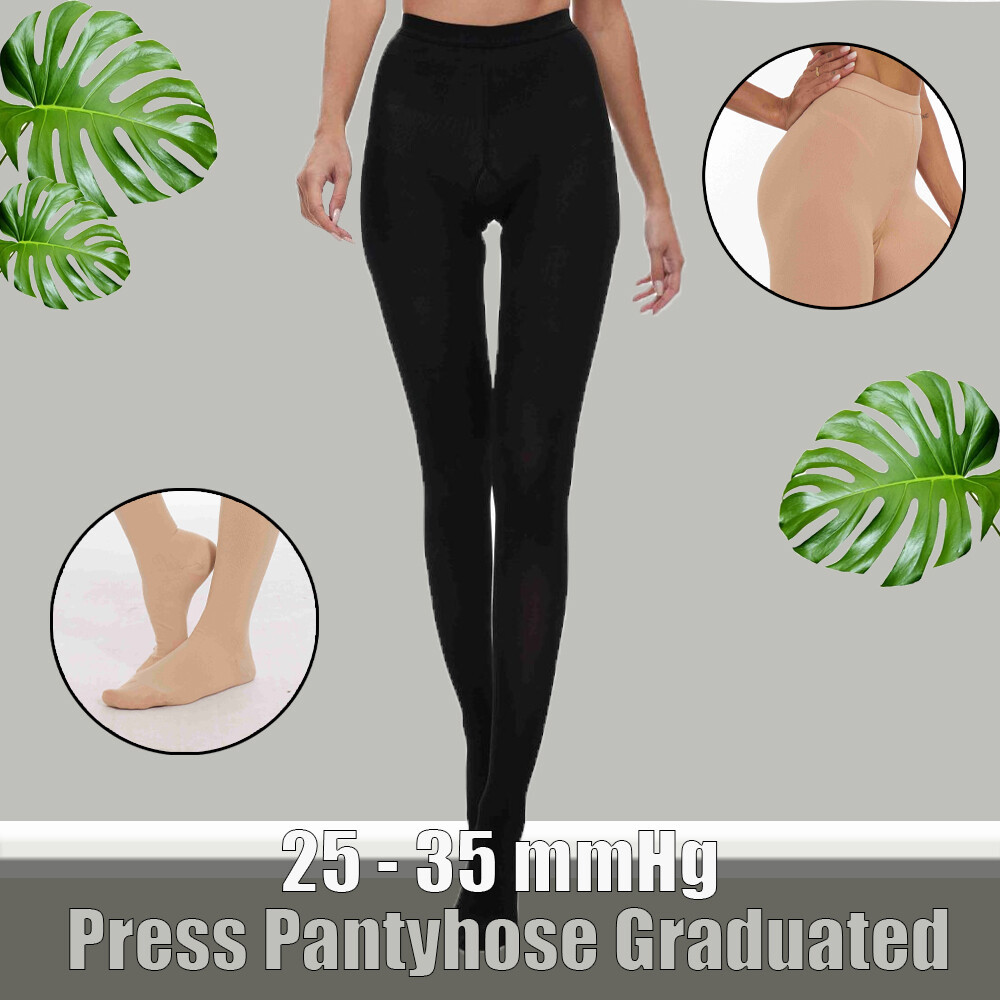 Women Firm Graduated Support Hose Ladies Opaque Compression Stockings Pantyhose