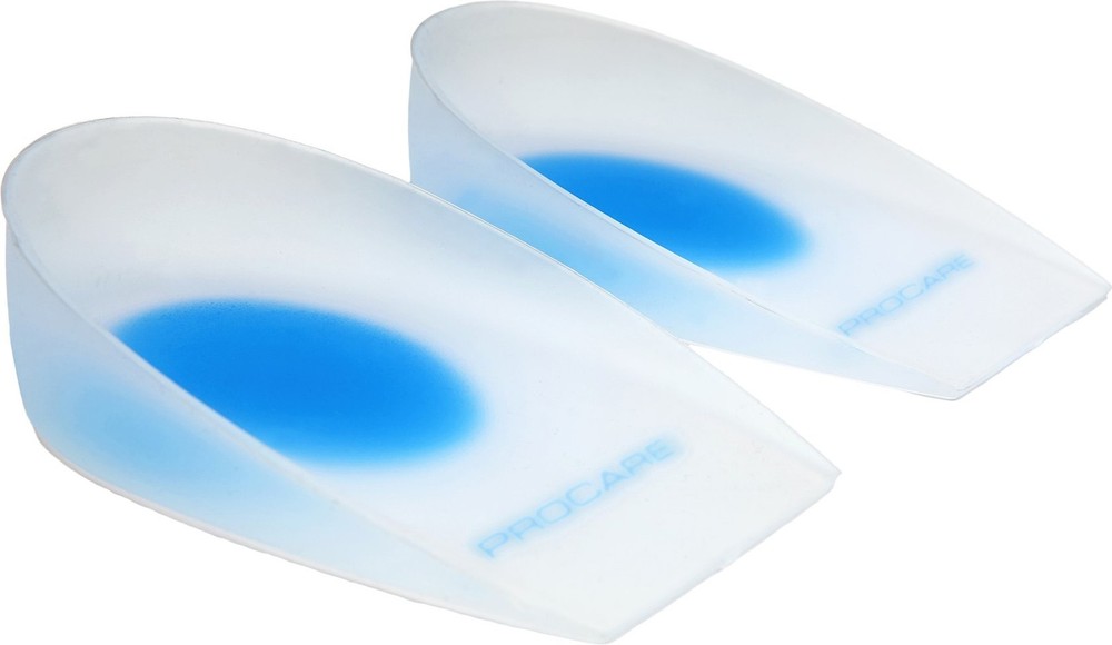 Procare Silicone Heel Cup Inserts 1 Pair Small/Medium Shoe Size Mens 5-9 /