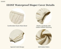 Essot Adult Diaper Light Absorbent Layer 4XL Beige Cover Silent Waterproof