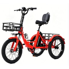 Daibot 350W Foldable Mobility Trike 3 Wheel Adult Removable Battery Cargo Basket