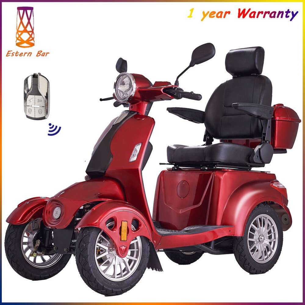 Heavy Duty 4 Wheel Mobility Scooters 500lbs 800W All Terrain for Seniors Adults