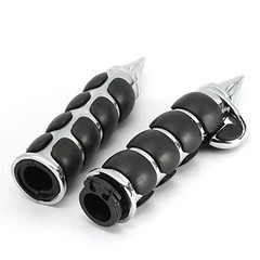 1 Pair Hand Grips Chrome Black-B(with Throttle Assist)