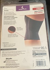 Mueller Sport Care Basic Support Level Open Patella Knee Support Sleeve Size L