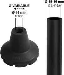 Crutch Tips 3/4 Inch x2 Units, All Terrain Non-Slip Cane Tips, Heavy Duty Rub…