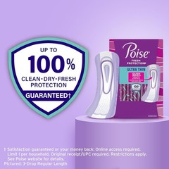 28 Count Poise Ultra Thin Bladder Leak Pads – Discreet, Comfortable Protection