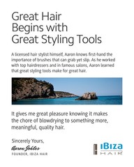 Ibiza Hair Boar Bristle Round Brush (H4-65mm) Hybrid Boar/Nylon for Waves