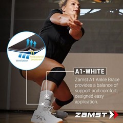 A1 White Ankle Brace for Sports – Breathable Sports Ankle Support for Men and…