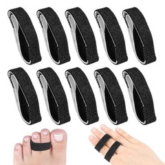 4Pcs Black Buddy Tape Finger Straps, Hook and Loop Splint for Finger Buddy St…
