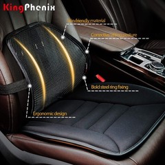 kingphenix Lumbar Support (2 Pack) with 15.7*15.5*5.3inch, Mesh – Black