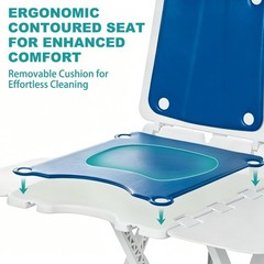 Irtme Electric Lift Chair for Elderly, Foldable Bath & Floor Lift Remote, 308Lbs