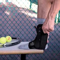 Lace-Up Ankle Brace with Side Stabilizers for Strength Protection Small Size