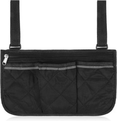 Wheelchair Side Bag Zipper Mobility Armrest Bags Organizer Multiple Pockets
