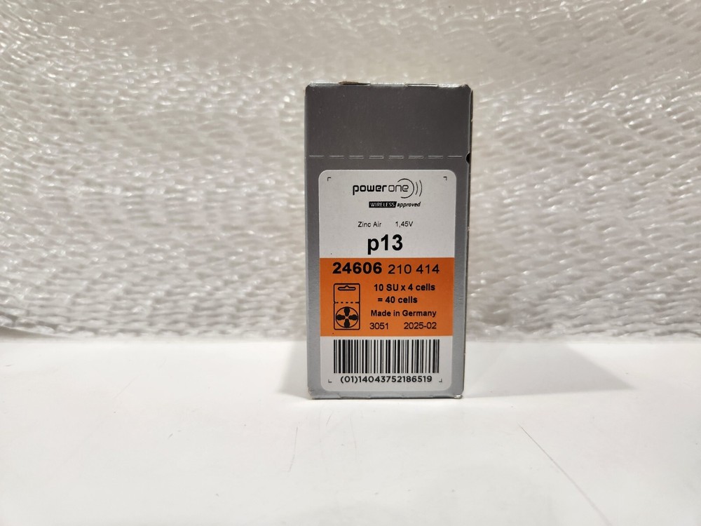 New Power One P13 Hearing Aid Batteries~40 Count~Exp 02-2025.