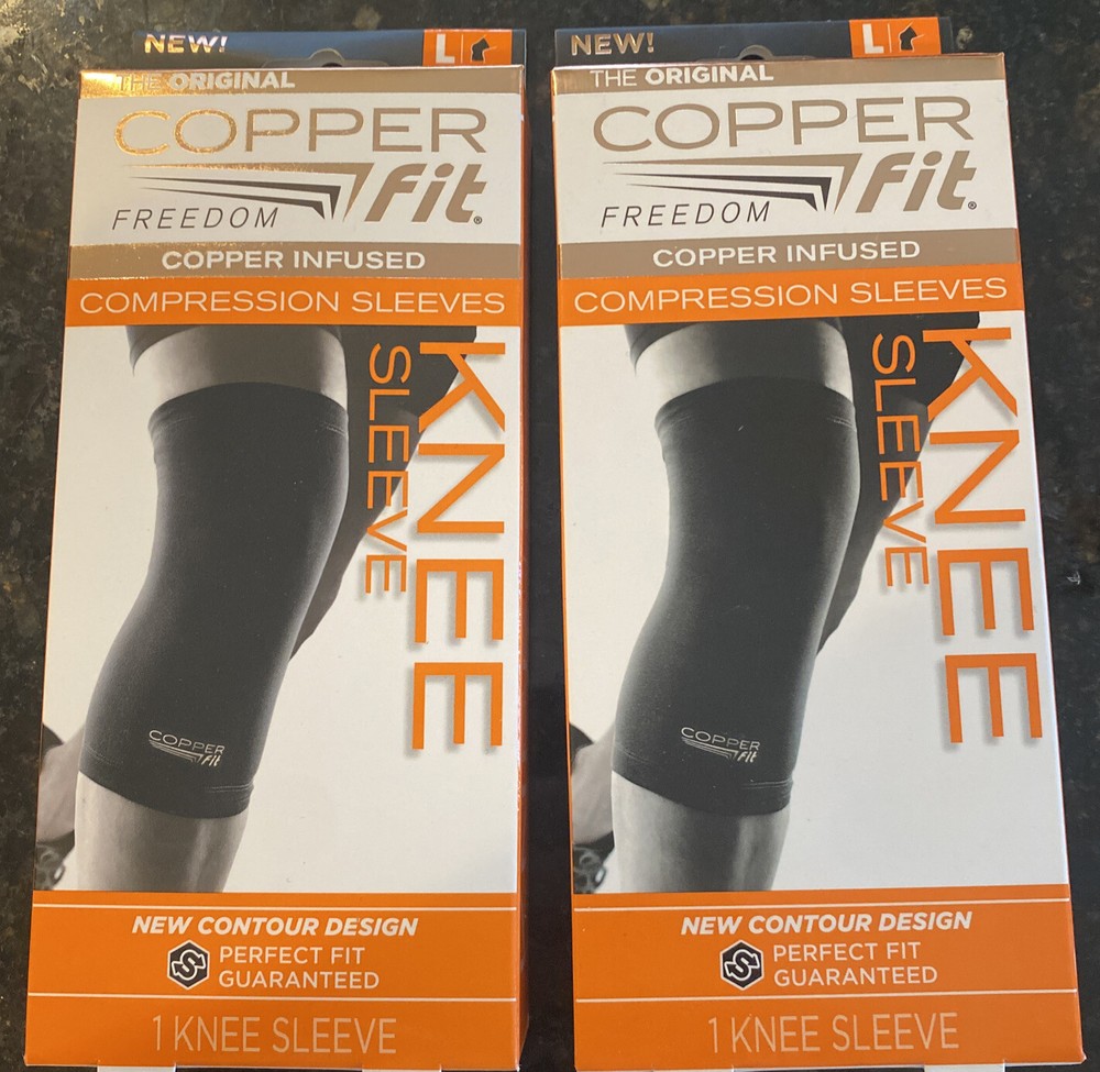 New Set The Original Copper Fit Infused Compression Sleeves Unisex LARGE Sealed.