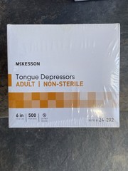 Lot Of 2500 McKesson Tongue Depression Adult 6” MFG#24-202