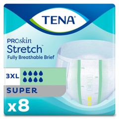TENA ProSkin Stretch Super Briefs, Heavy Absorbency, 3X-Large, 61391, Case of 32