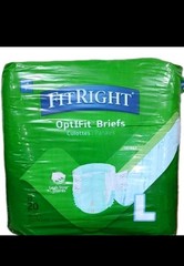 Medline FitRight OptIFit Large Disposable Briefs – 20 Count 44-56 In. Waist