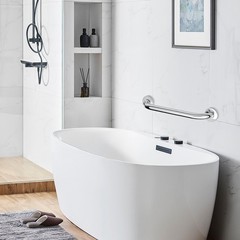 4PCS Stainless Steel Handicap Grab Bar for Bathtub and Shower Elderly Assistance