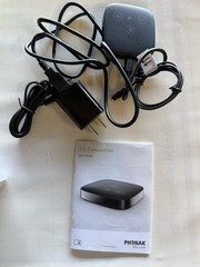 Phonak Bluetooth TV Connector With Optical Cable & Power Cord Open Box