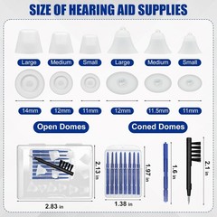 Hearing Amplifier Cleaning Tools, with Audien Hearing Aid Kit Includes 6 Size…
