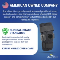 Plus Size External Hinged Knee Brace with Compression Wrap for Big & Wide Thighs