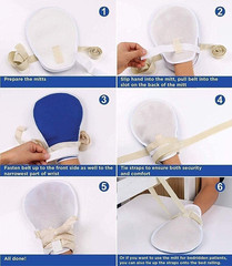 1 Pair Hands Finger Control Mitts Dementia Safety Restraint Gloves Hand Infectio