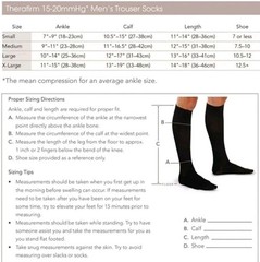 Therafirm Opaque Ease Compression Socks, Long, Black, 15-20 mmHg Large New! 🌟