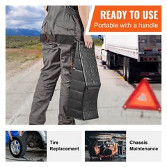 Stable 20000lb Load 5.5in Elevating Ramp, Water Drain Zigzag Base for Grip