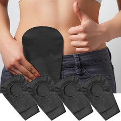 4 Pcs Black Ostomy Bag Cover Ostomy Pouch Cover Odor Control Stretchy Bag Washab