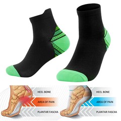 5 Pairs Compression Socks Plantar Fasciitis Arch Ankle Running Support Men Women