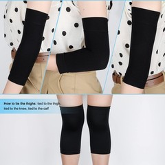 4 Pairs Slimming Arm Shaper and Thigh Slimmers Set, Elastic Compression Arm S