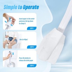 Innovation Toilet Aids for Wiping Bottom, 16.5″ Firmly Clamp Bottom Buddy Wip…