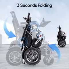 330lb Capacity Intelligent Foldable Electric Wheelchair All Terrain Scooters