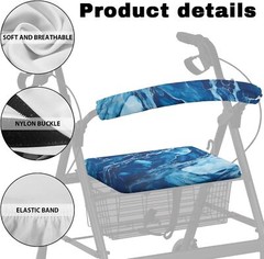 Rollator Walker Seat Covers for Seniors Deep Blue Marble Universal Rollator Walk