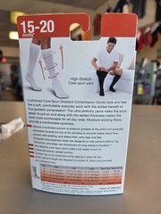Therafirm Core-Spun Compression Socks 15-20 mmHg Black X-Static Medium USA Made