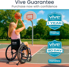 Vive Lightweight Foldable Wheelchair – Portable & Compact for Active Adults