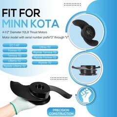 Bonbo MKP-38 Weedless Wedge 2 Propeller Fits for Minn Kota 4-1/2″ BLACK